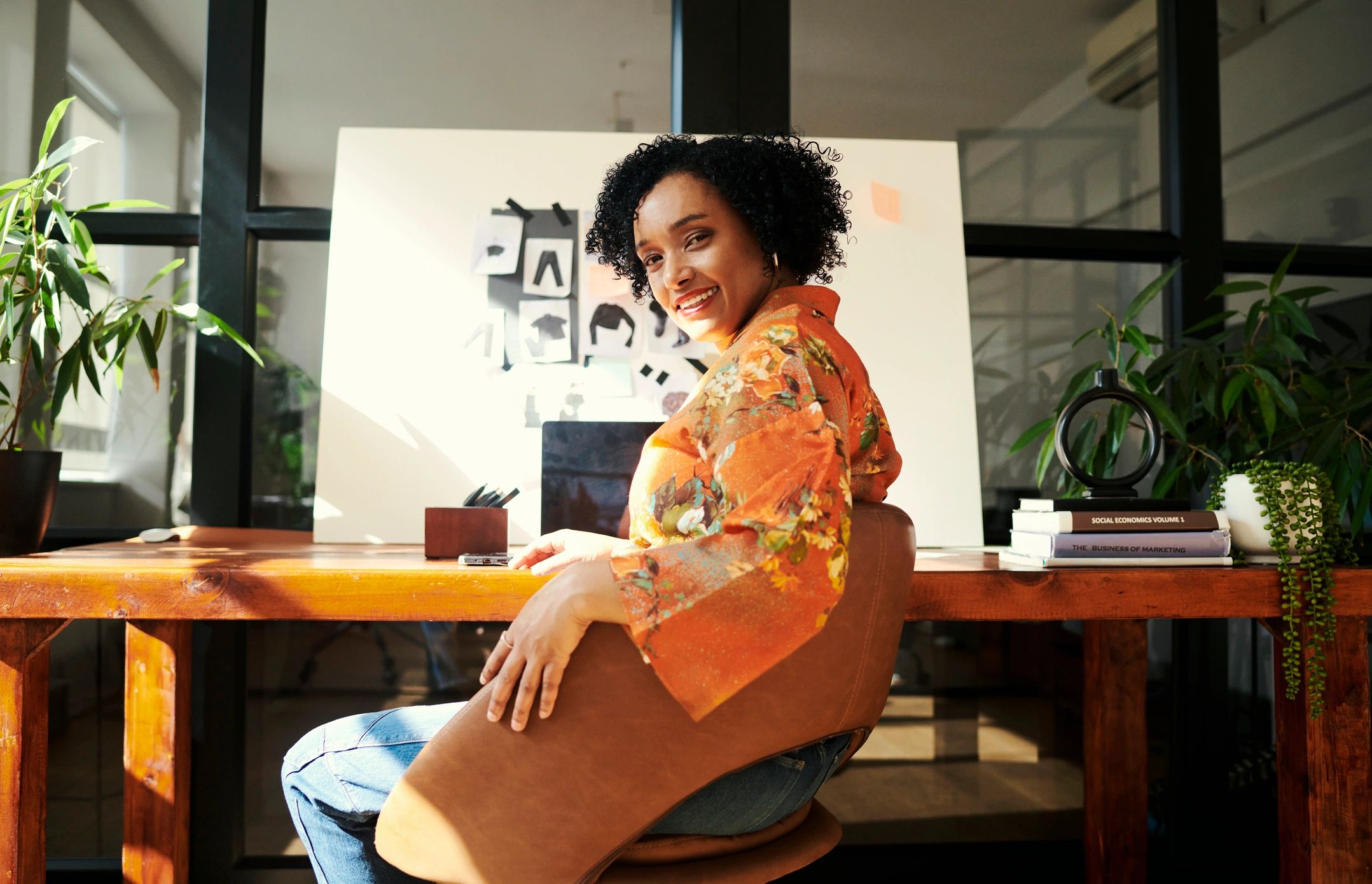 Creative professional working at a desk